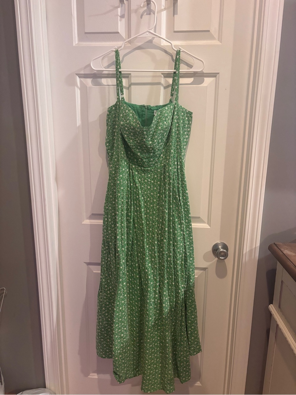In Loom embroidered eyelet midi dress NWT
